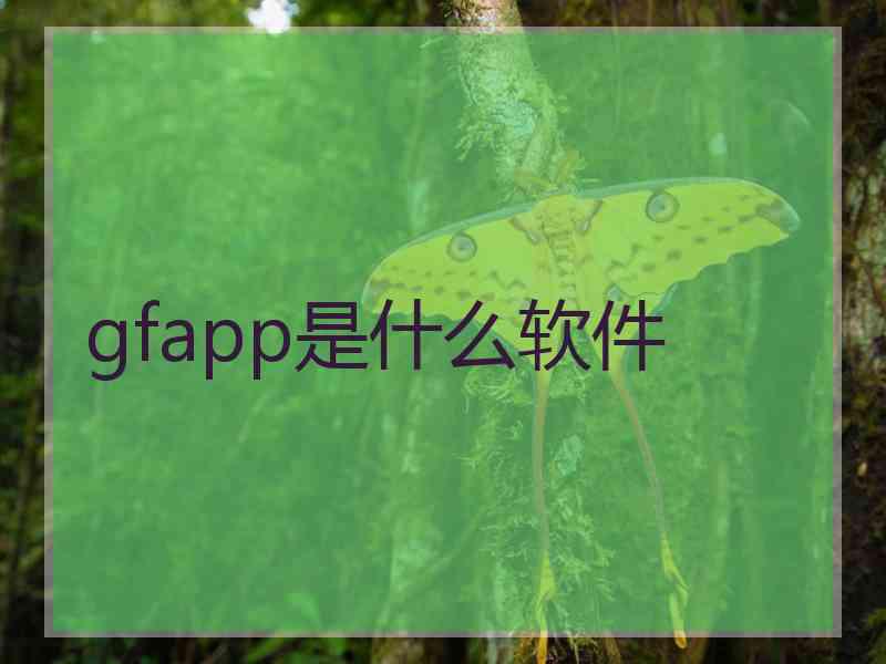 gfapp是什么软件