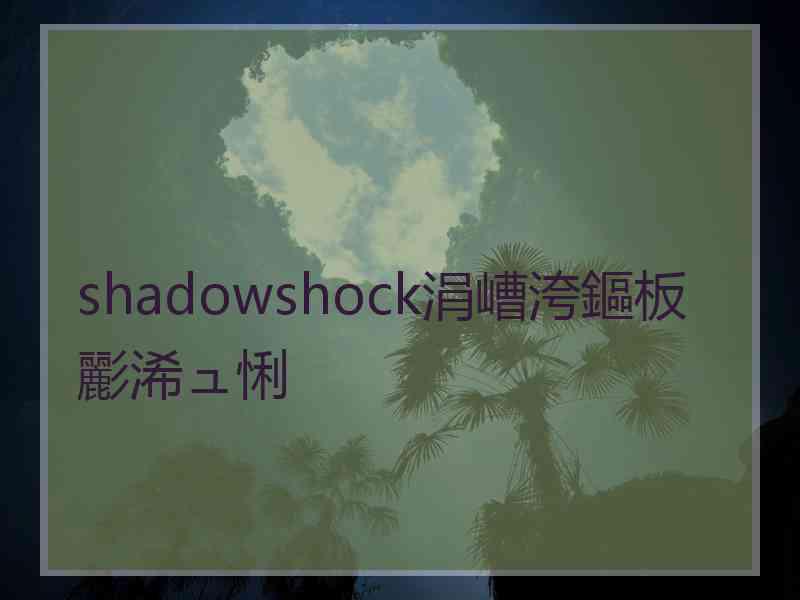 shadowshock涓嶆洿鏂板彲浠ュ悧