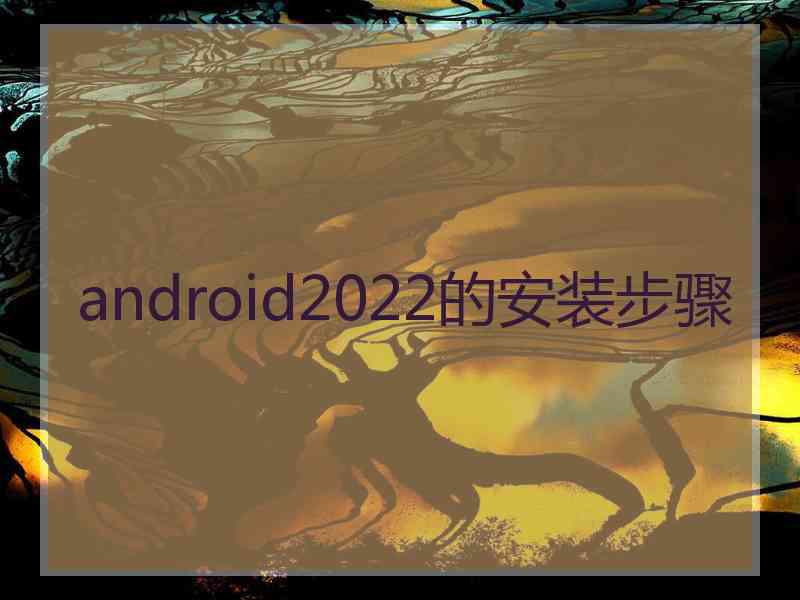 android2022的安装步骤