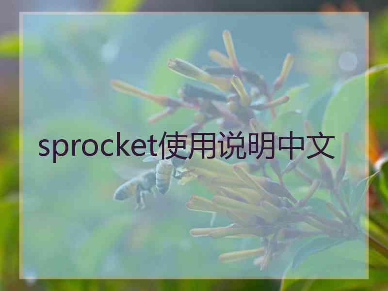 sprocket使用说明中文