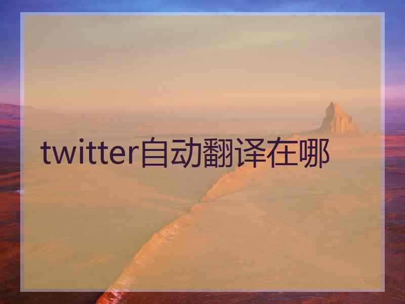 twitter自动翻译在哪