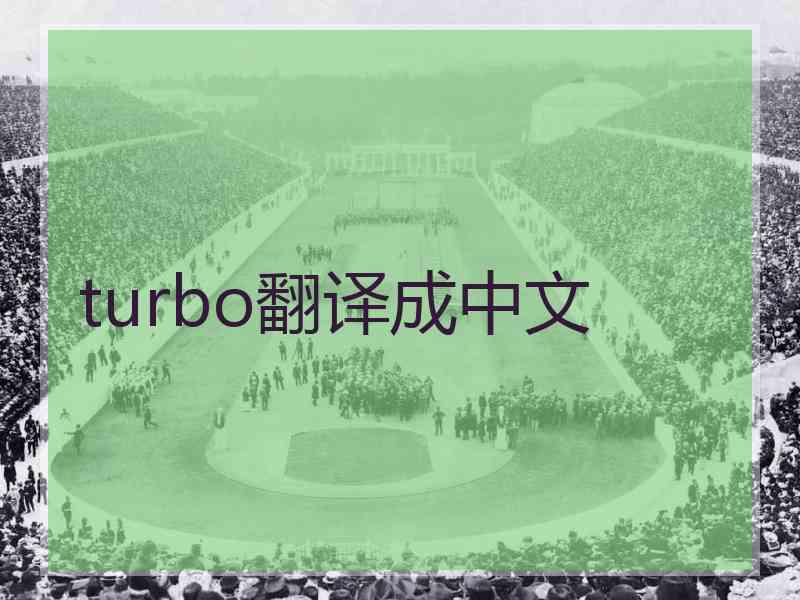 turbo翻译成中文