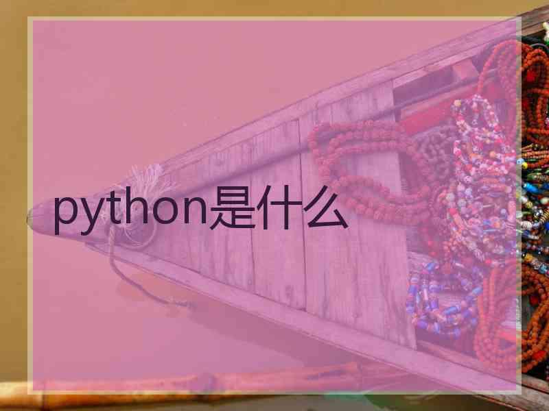 python是什么