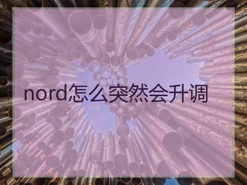 nord怎么突然会升调