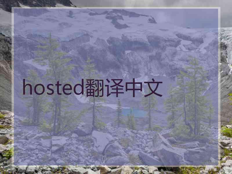 hosted翻译中文