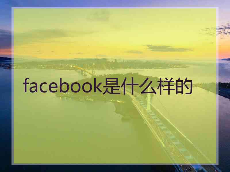 facebook是什么样的