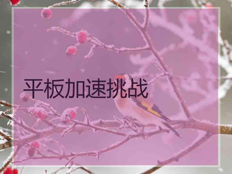 平板加速挑战