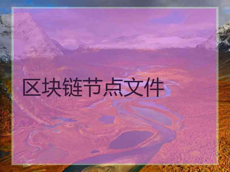区块链节点文件