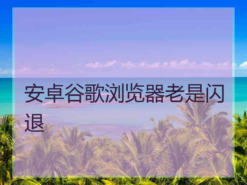 安卓谷歌浏览器老是闪退