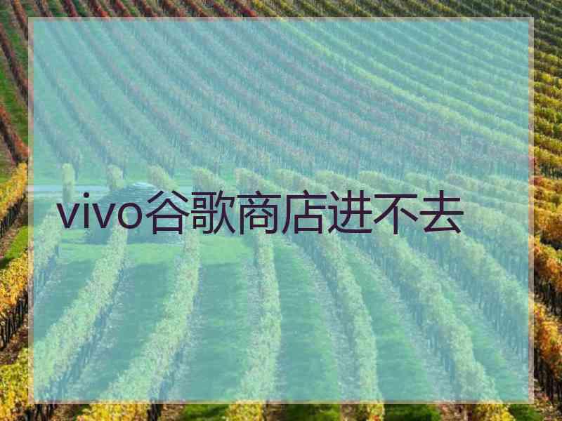 vivo谷歌商店进不去