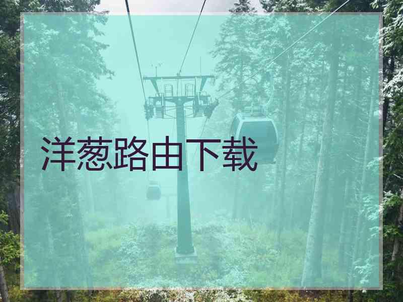 洋葱路由下载