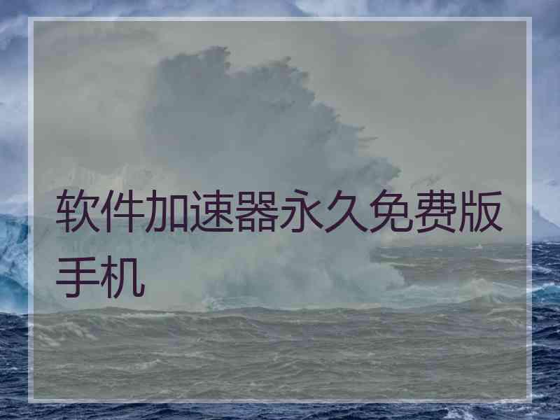 软件加速器永久免费版手机