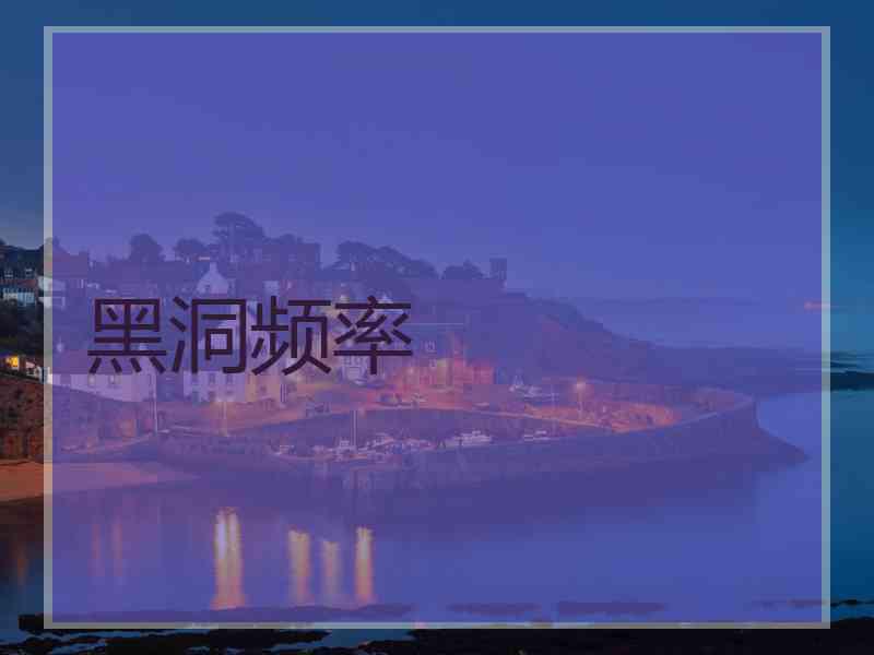 黑洞频率