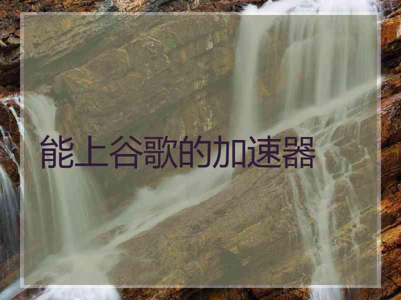 能上谷歌的加速器