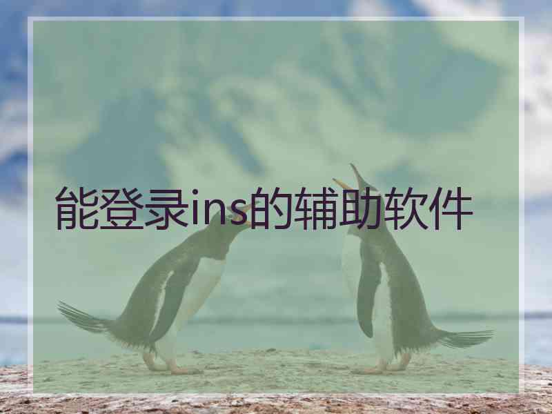 能登录ins的辅助软件