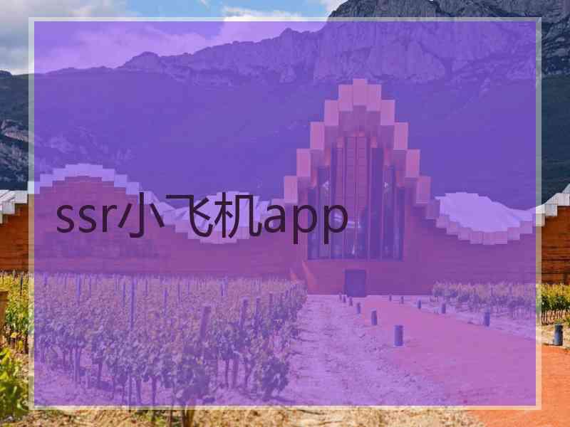 ssr小飞机app