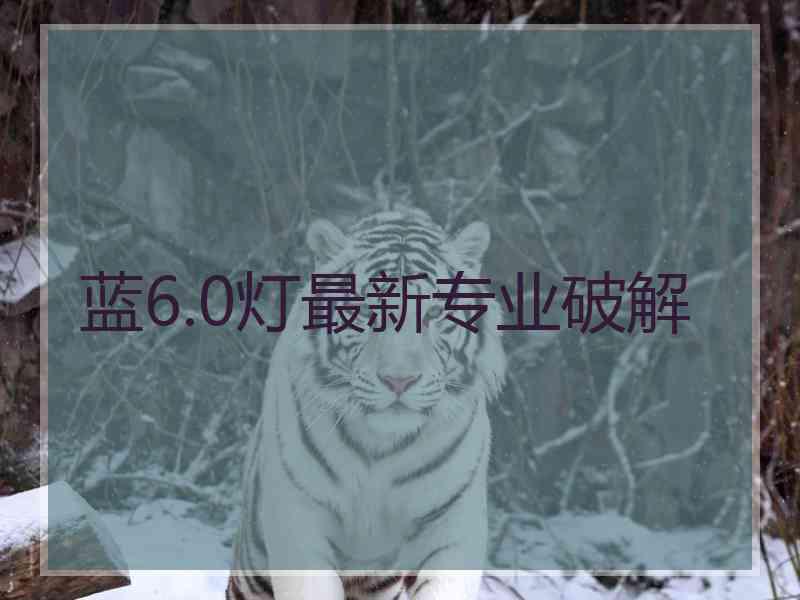 蓝6.0灯最新专业破解