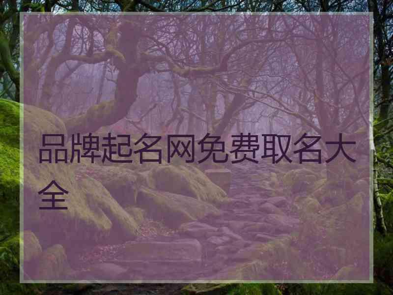 品牌起名网免费取名大全