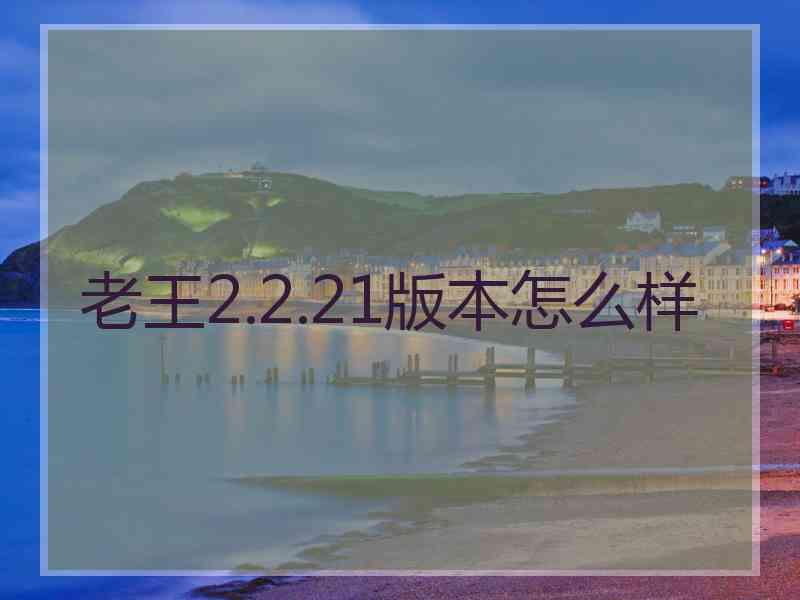 老王2.2.21版本怎么样