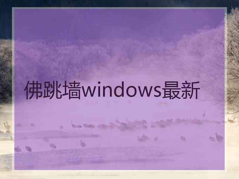佛跳墙windows最新