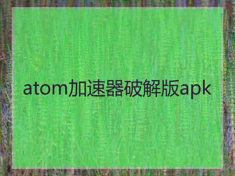 atom加速器破解版apk