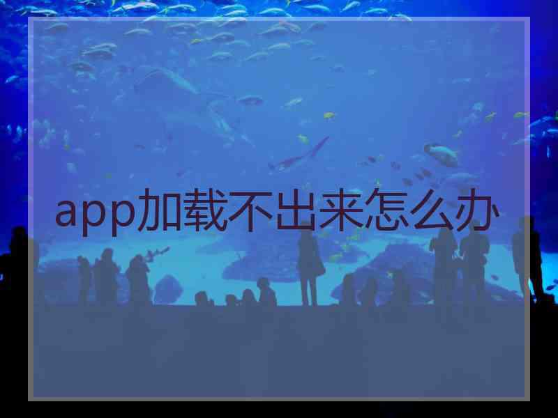 app加载不出来怎么办