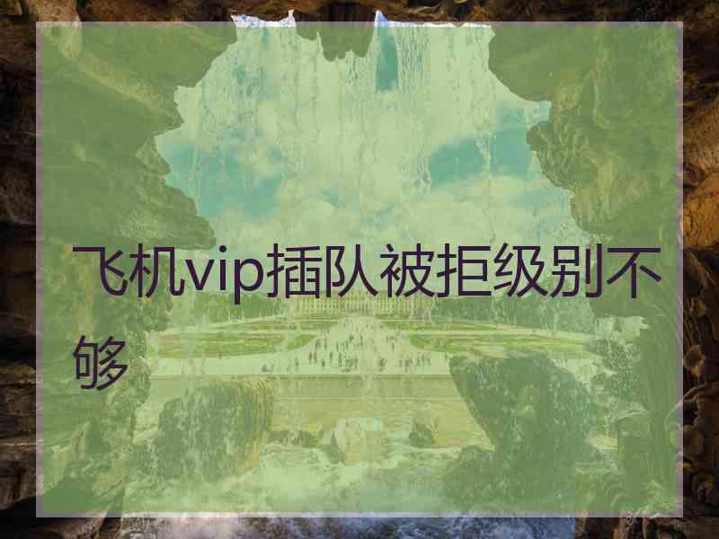 飞机vip插队被拒级别不够