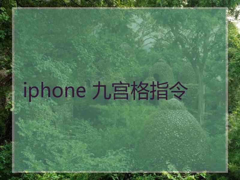 iphone 九宫格指令