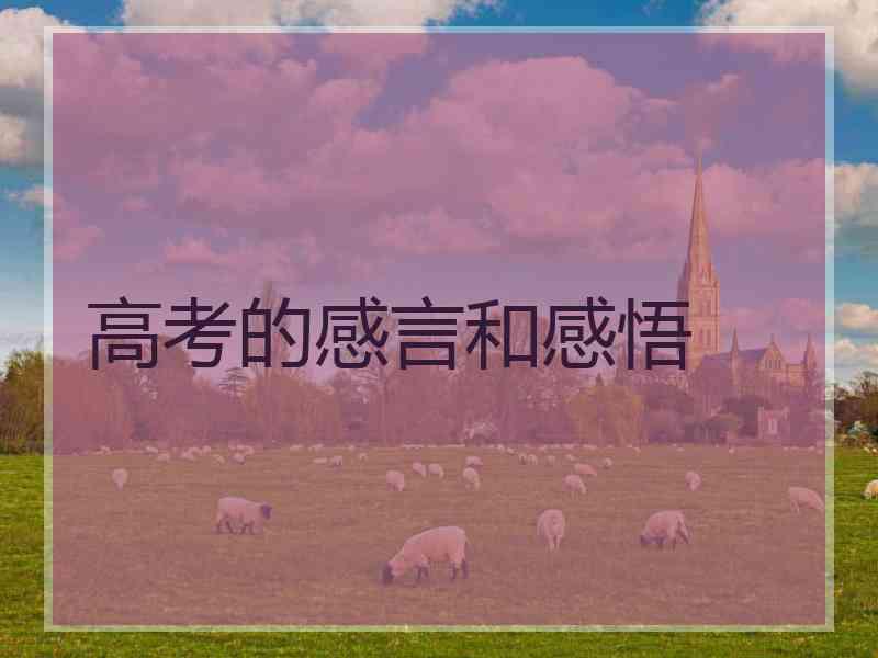 高考的感言和感悟