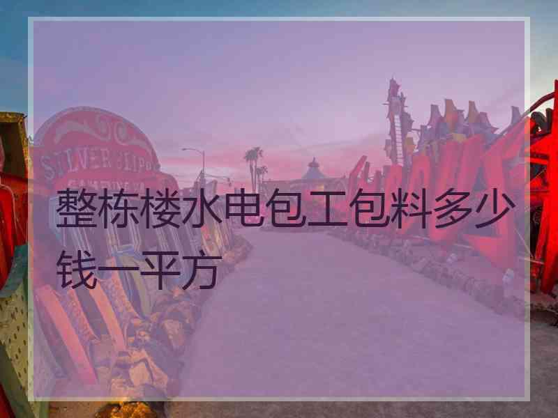 整栋楼水电包工包料多少钱一平方