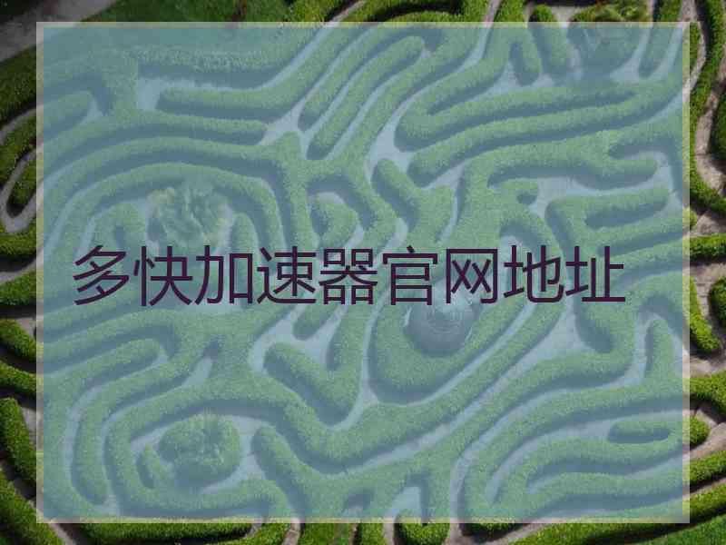 多快加速器官网地址