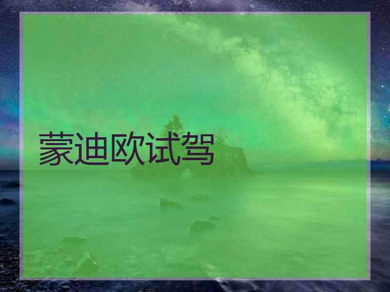 蒙迪欧试驾