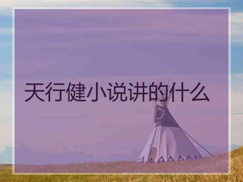 天行健小说讲的什么