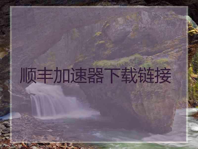 顺丰加速器下载链接