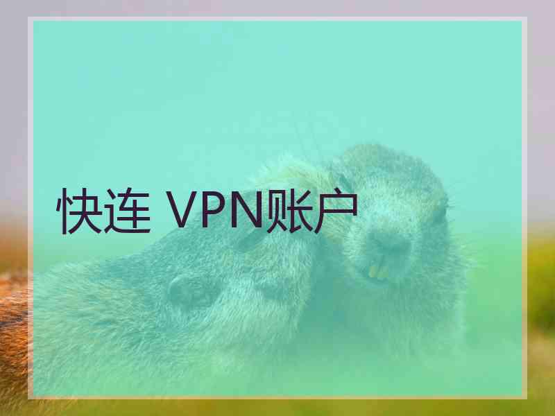 快连 VPN账户