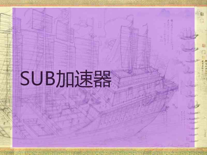 SUB加速器