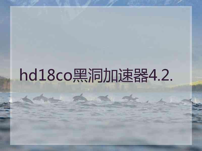 hd18co黑洞加速器4.2.