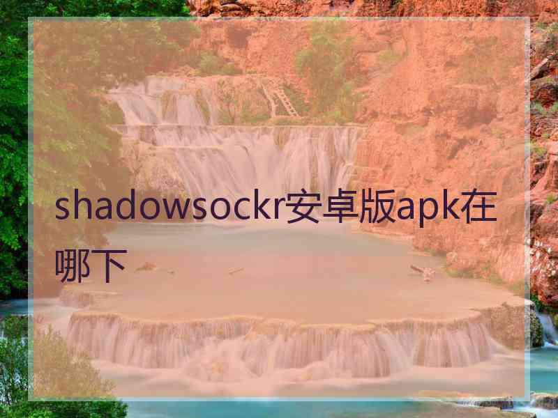 shadowsockr安卓版apk在哪下