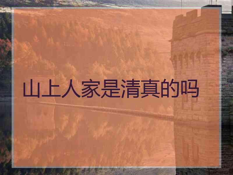 山上人家是清真的吗