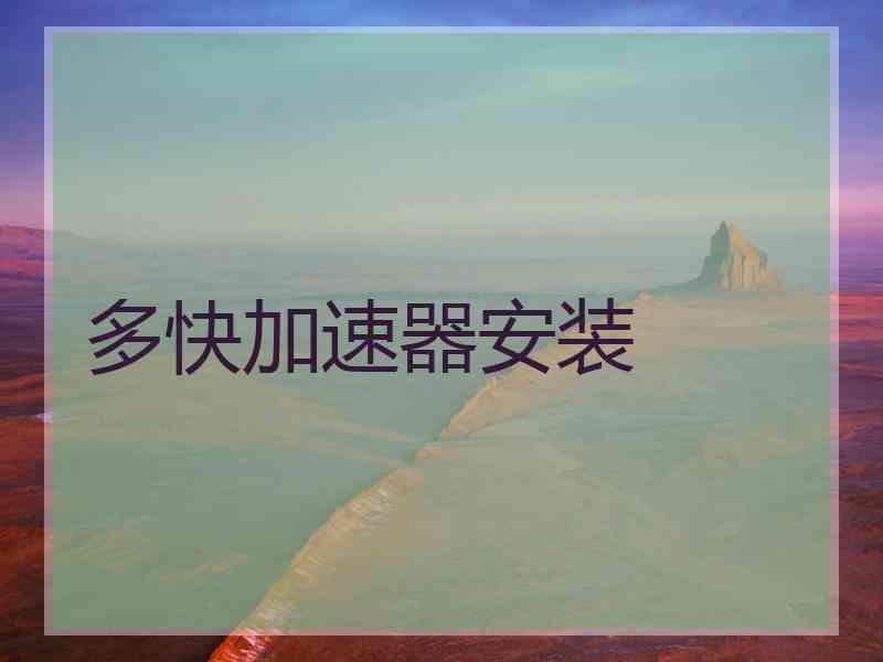 多快加速器安装
