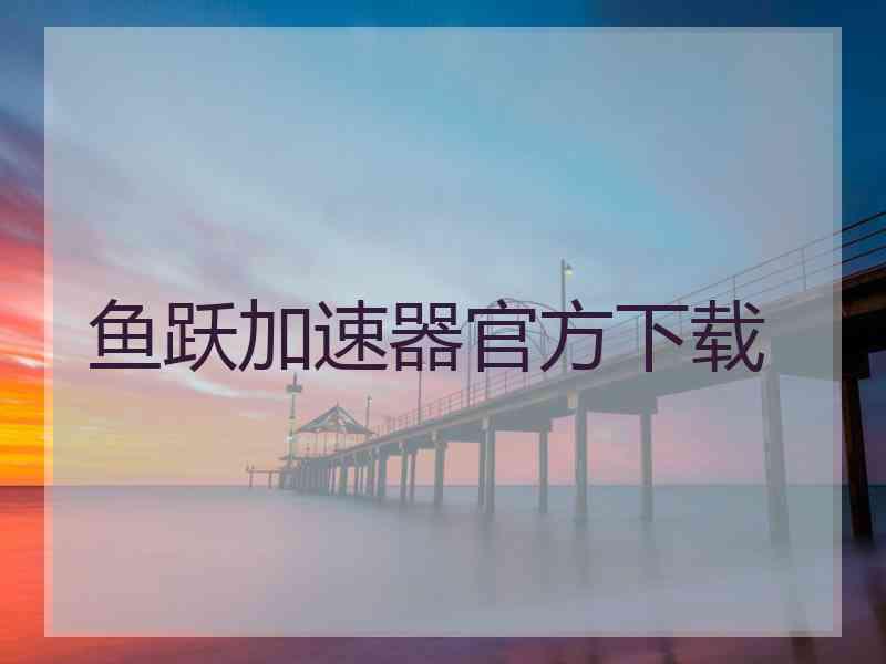 鱼跃加速器官方下载
