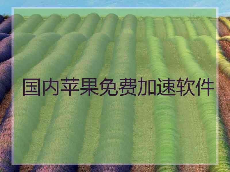 国内苹果免费加速软件