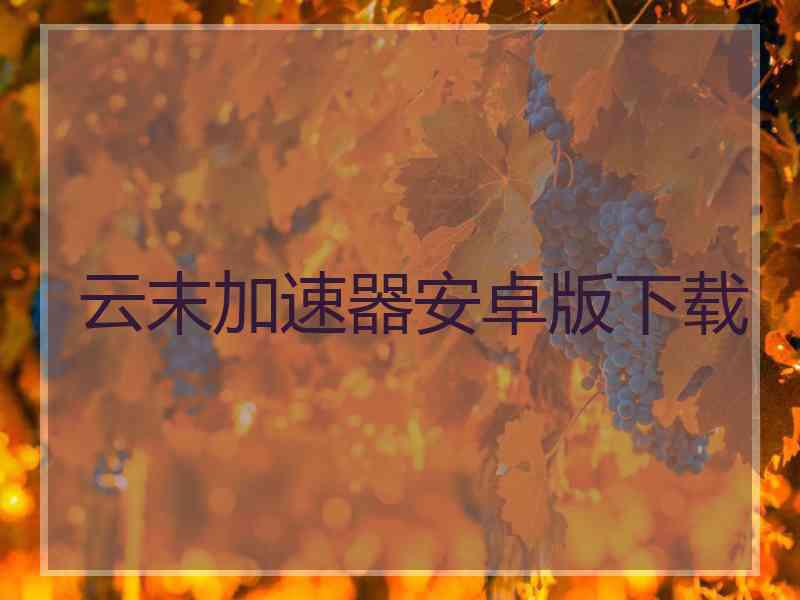 云末加速器安卓版下载