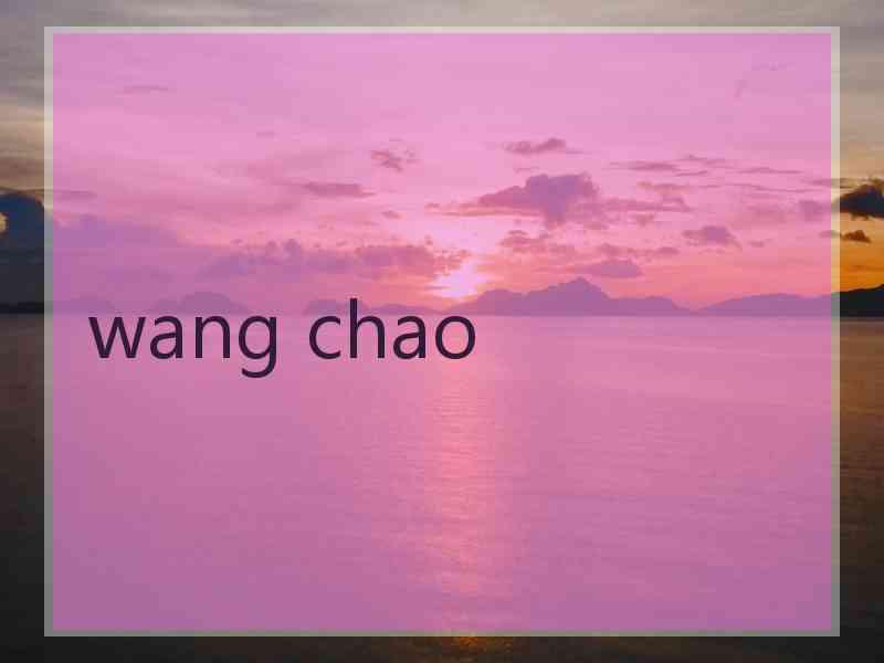 wang chao
