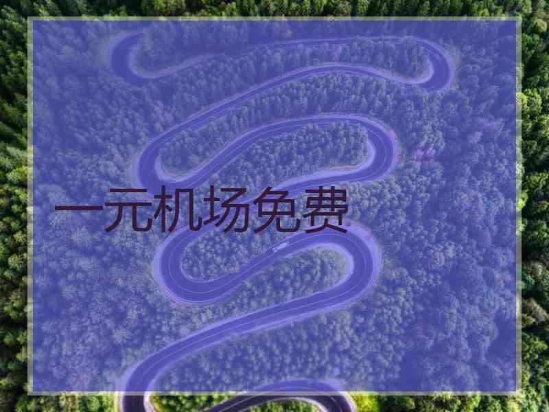 一元机场免费