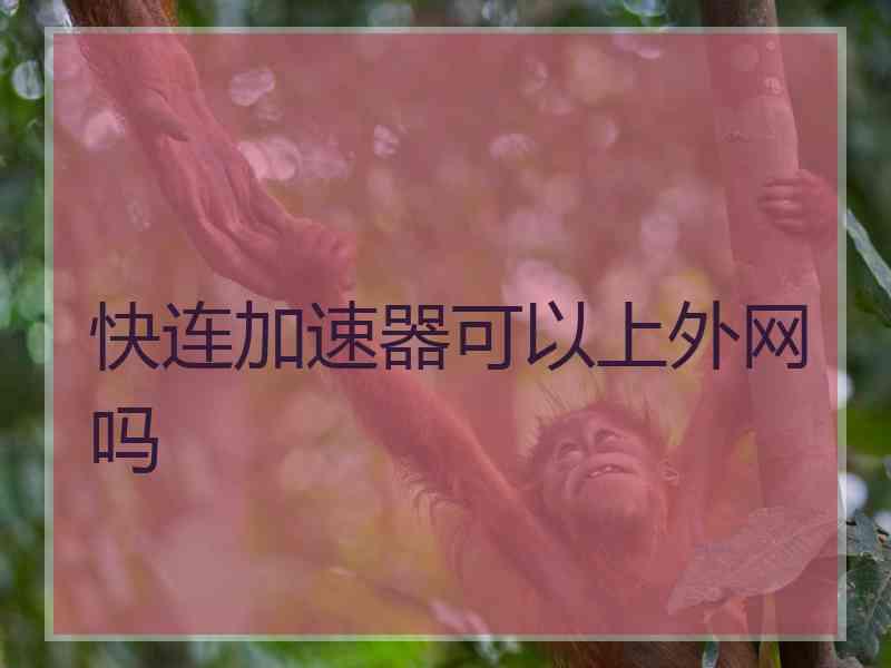 快连加速器可以上外网吗
