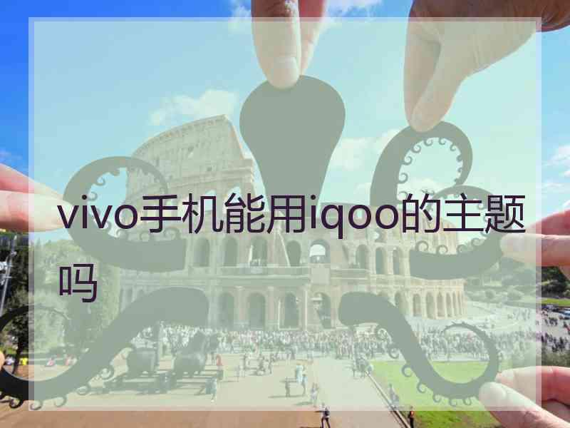 vivo手机能用iqoo的主题吗