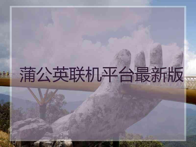 蒲公英联机平台最新版