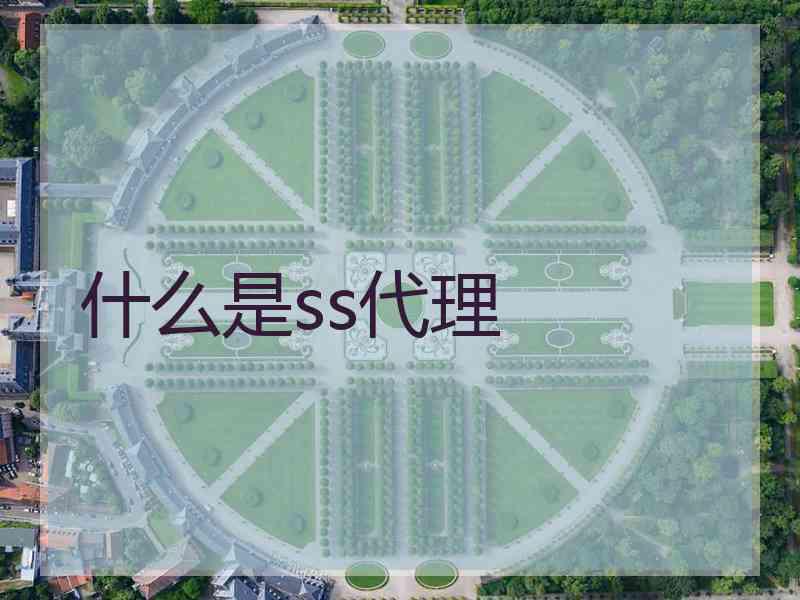 什么是ss代理