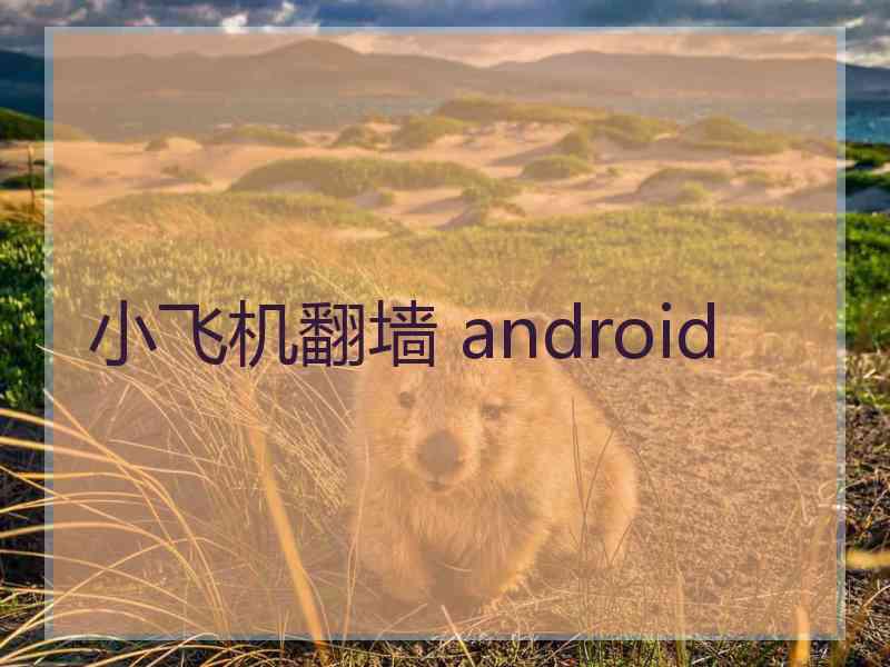 小飞机翻墙 android